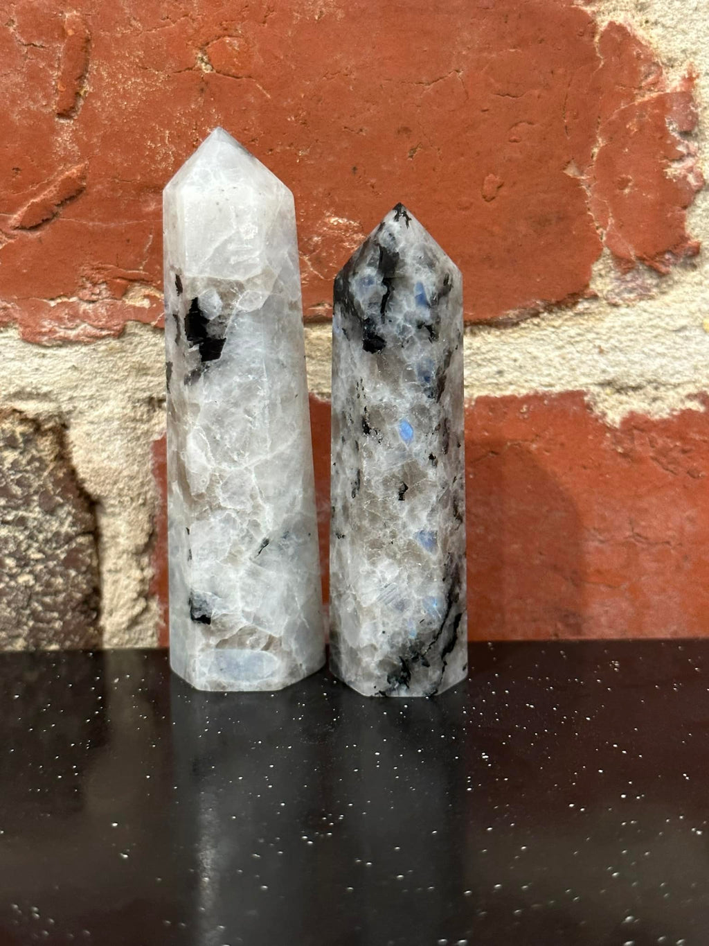 Rainbow Moonstone Point