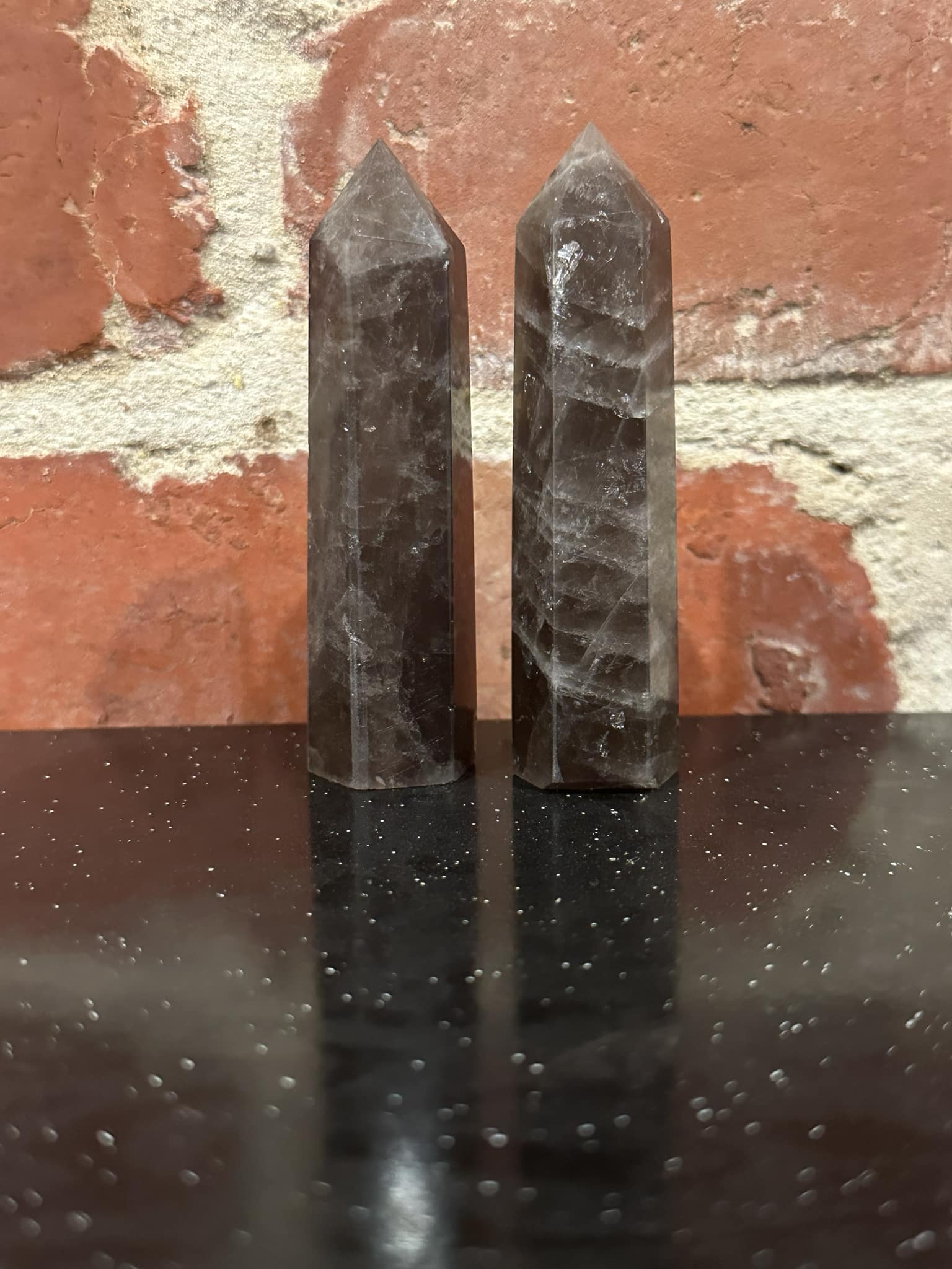 Black Rose Quartz Point