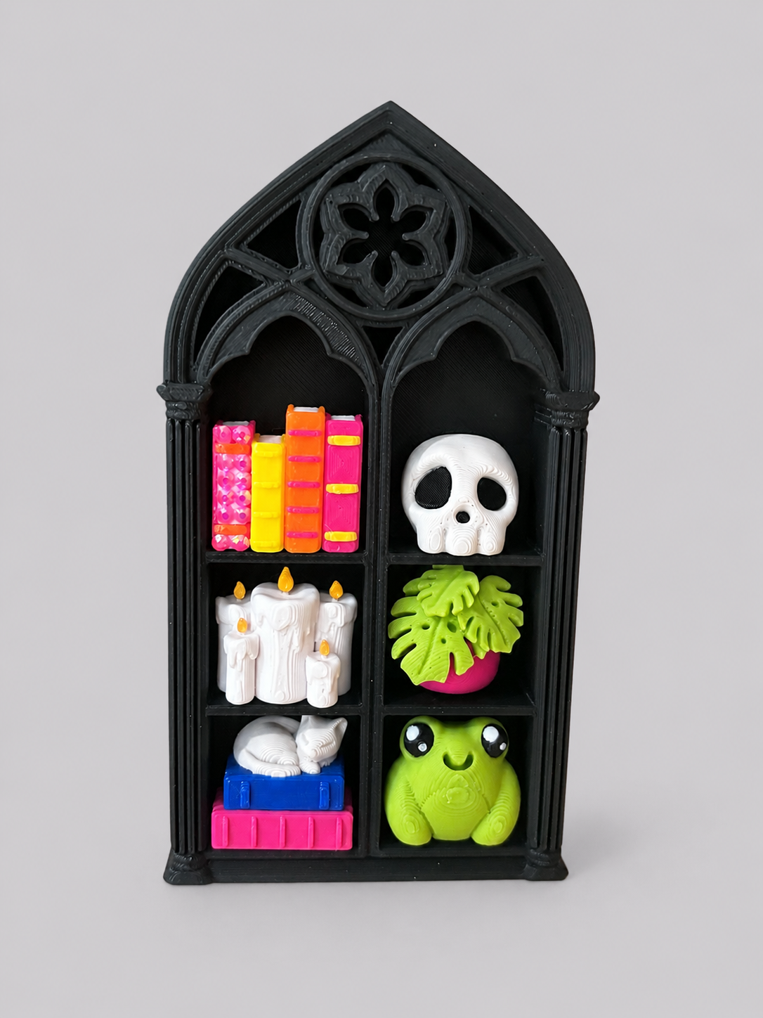 Gothic Bookshelf Clicker Freestanding