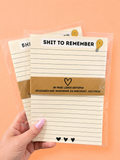 Shit to remember Notepad
