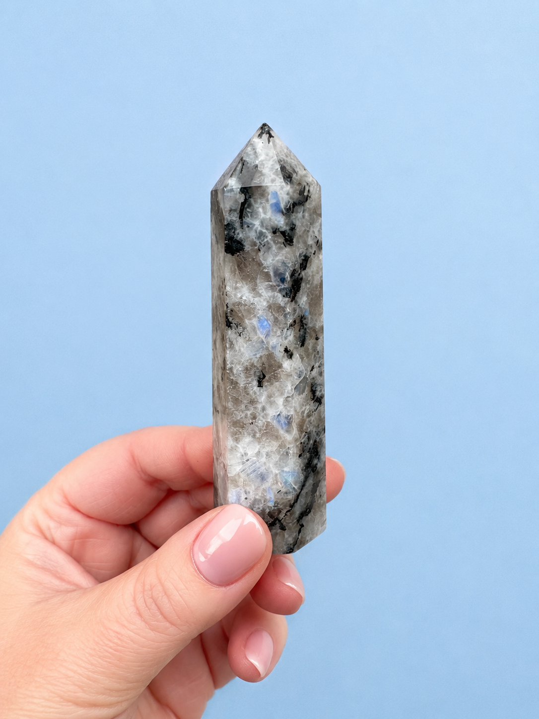 Rainbow Moonstone Point