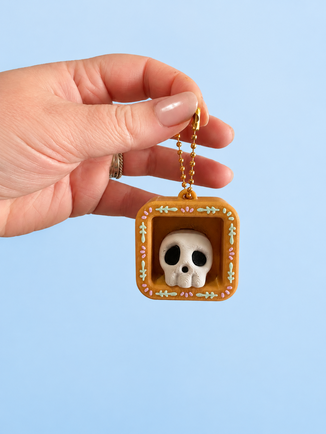 Single Gothic Book Nook Fidget Clicker Keychains