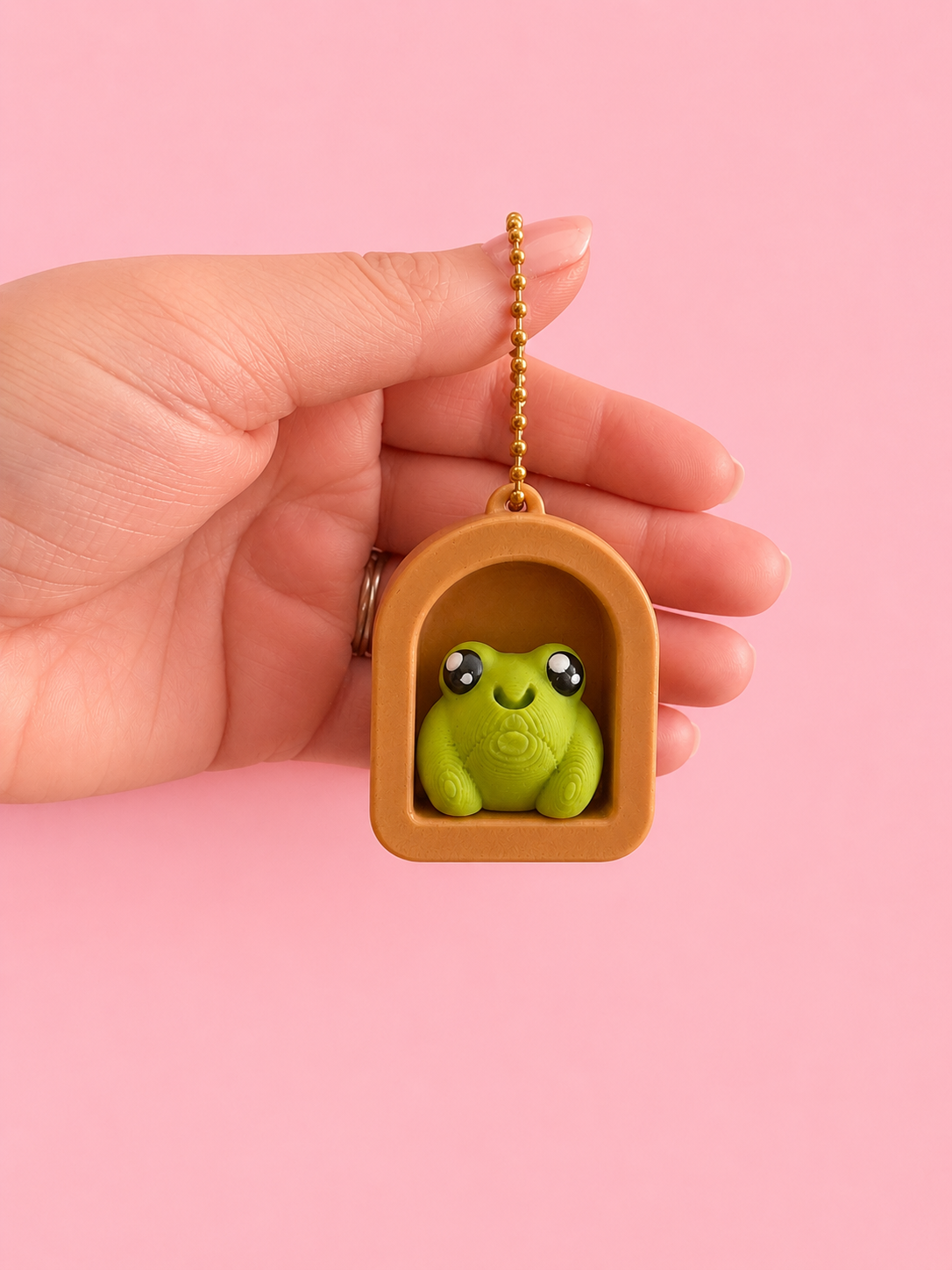 Single Cozy Book Nook Fidget Clicker Keychain