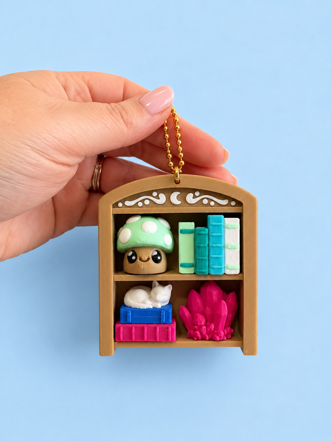 Medium Keyring Book Nook Fidget Clicker
