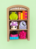 Cozy Bookshelf Fidget Clickers