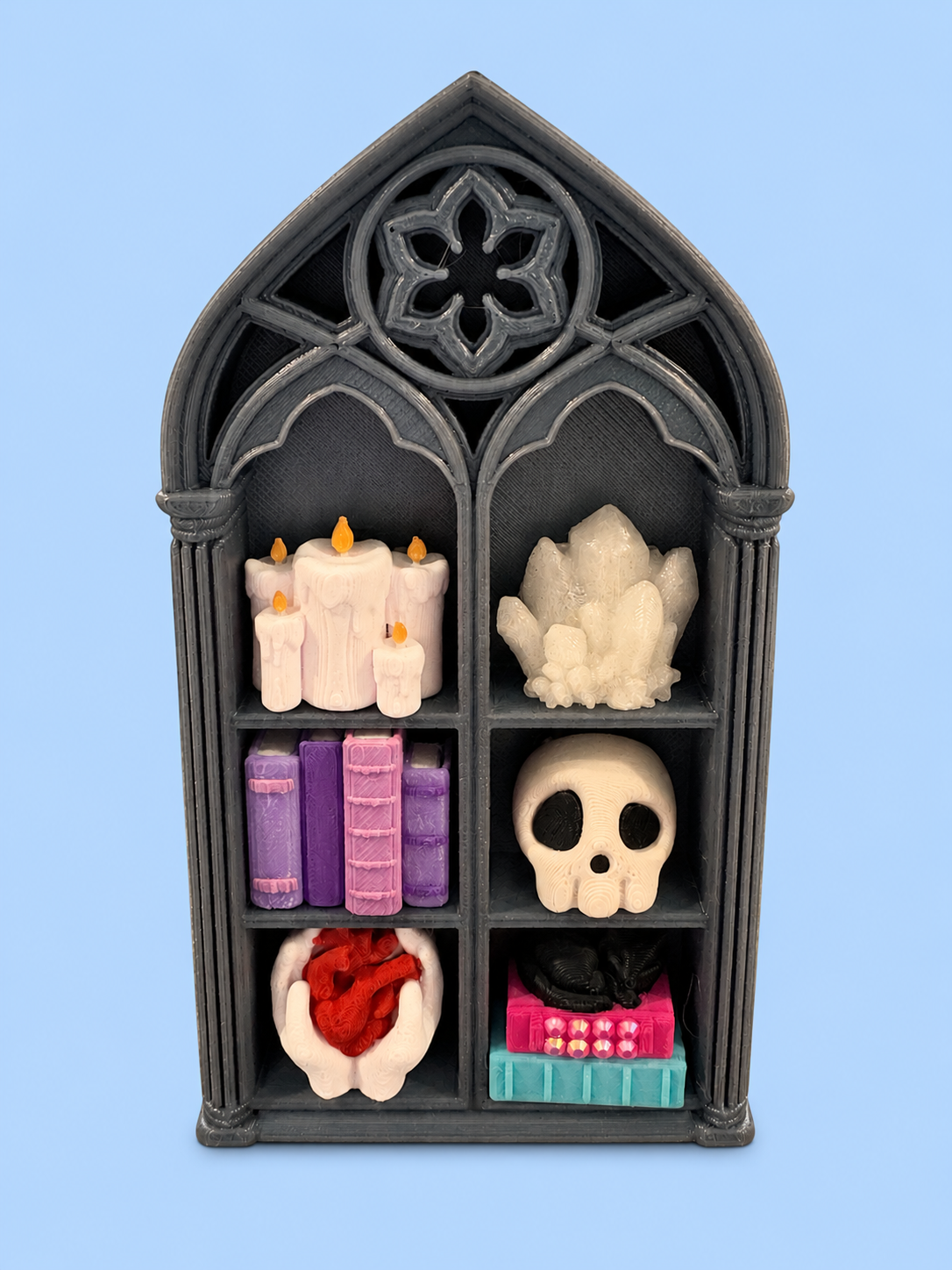 Gothic Bookshelf Clicker Freestanding